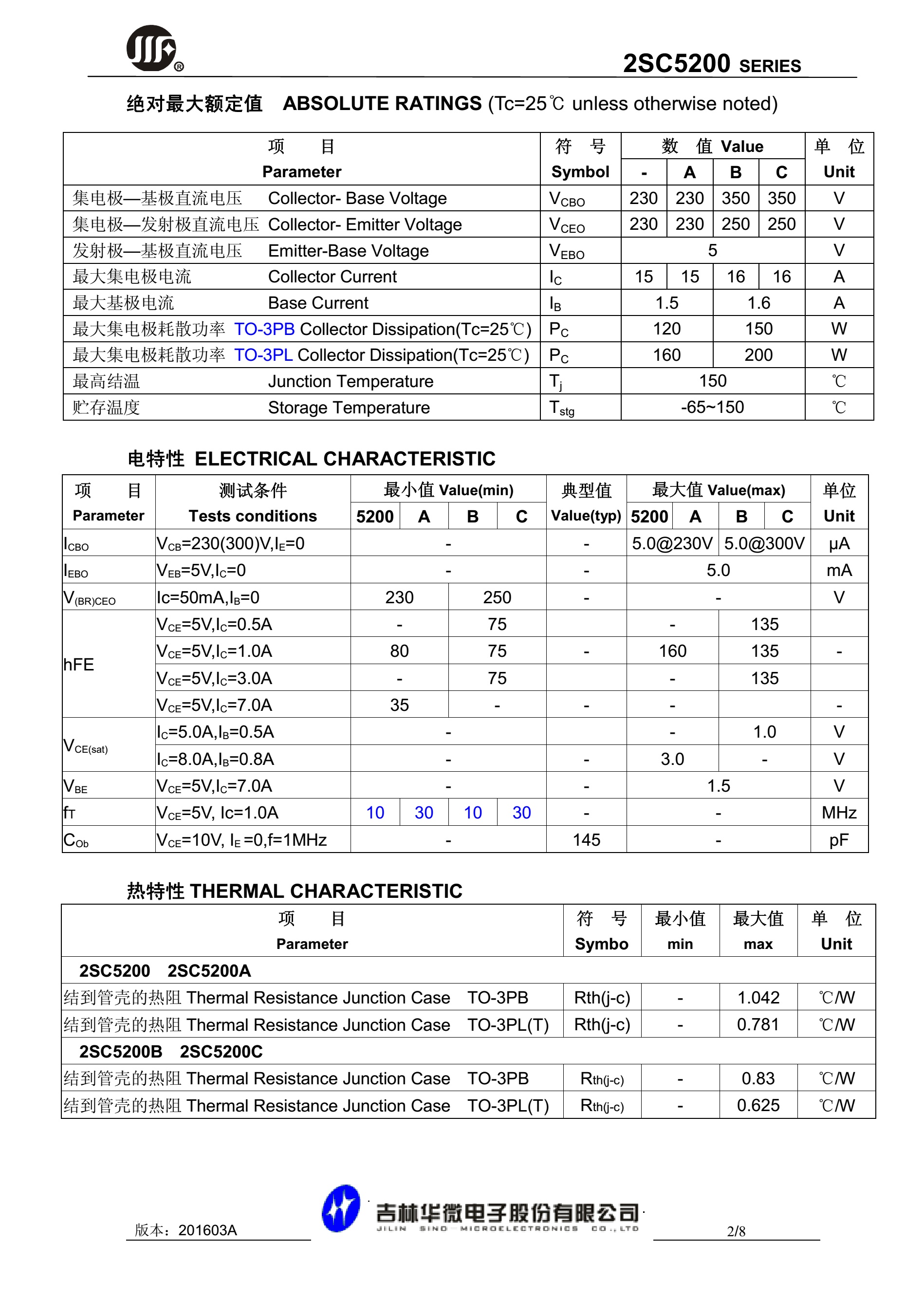 Sò công suất 2S5200 – 2SA1943 Chính hãng Sino